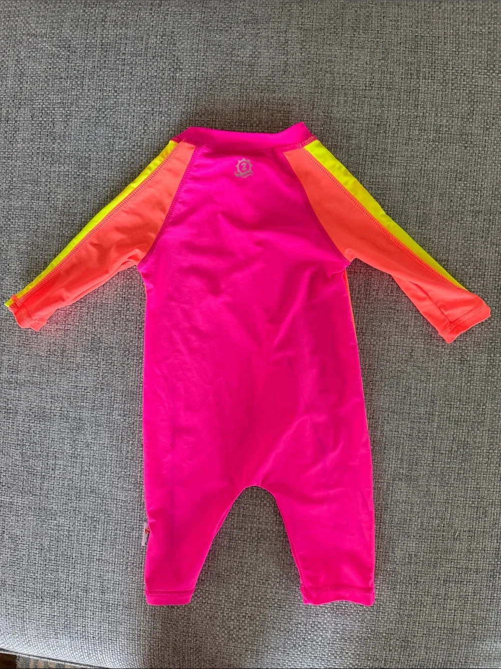 SwimZip UPF 50+ Baby SwimsuitNeon Pink & Coral - 0-6 months - Picture 2 of 3